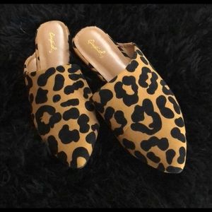 Super cute leopard print mules